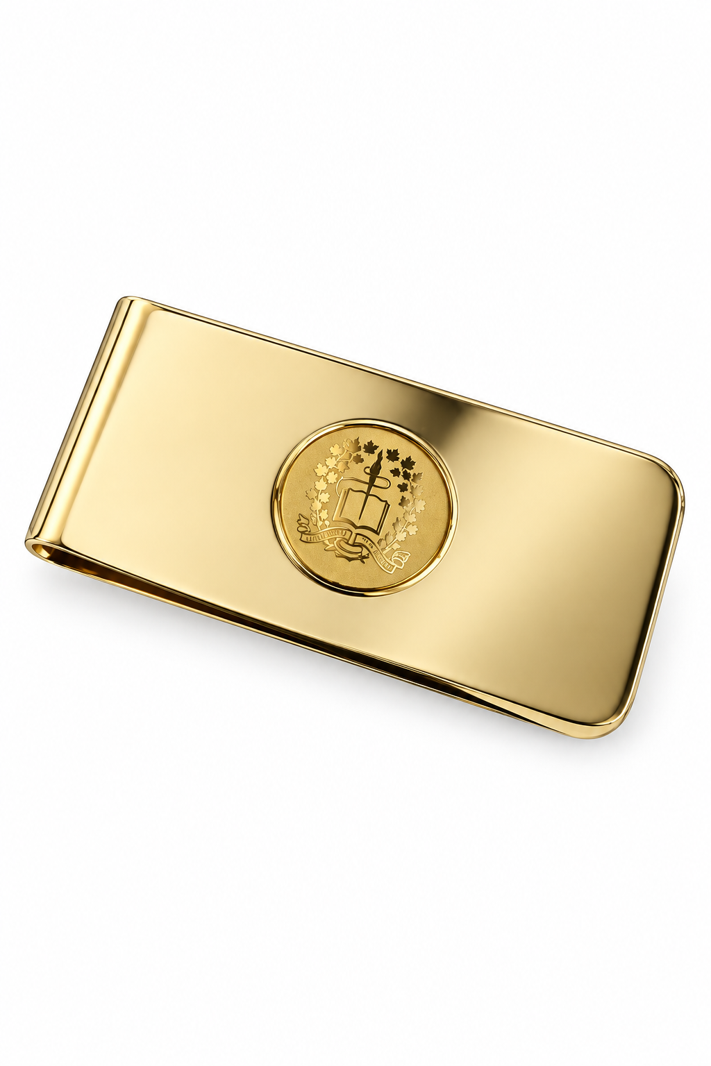 Brass Crested Money Clip