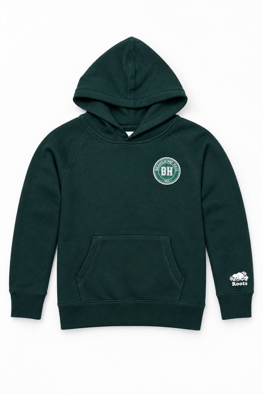Branksome x Roots Green Hoodie (Adult Sizes)