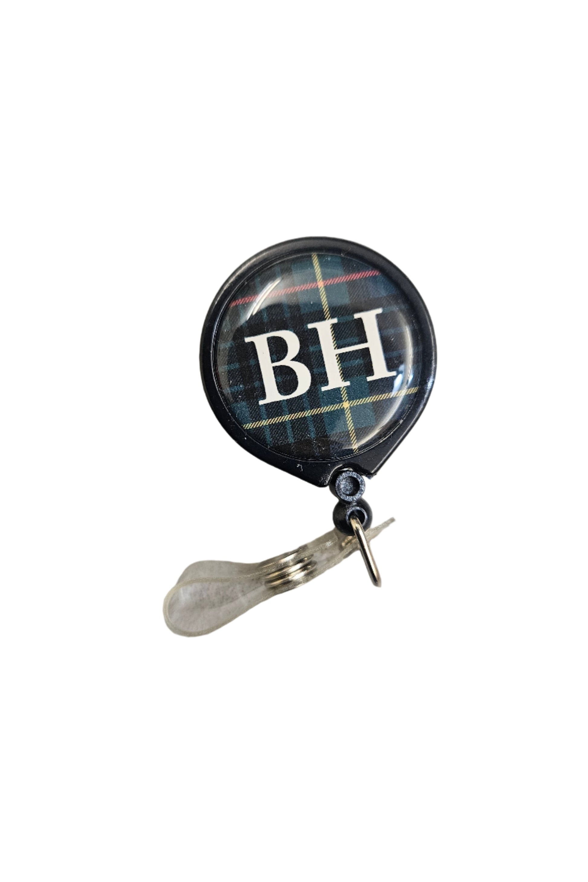 BH Plaid Badge Holder